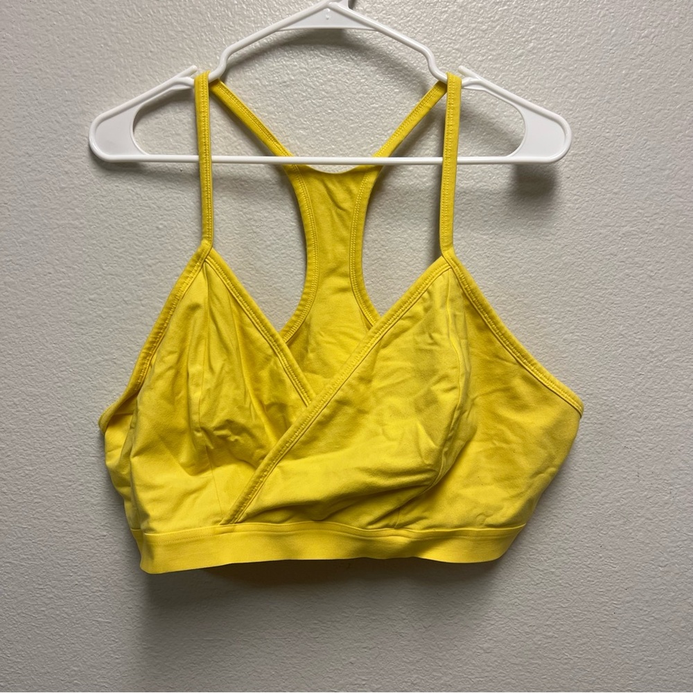 Fabletics Yellow Live In Racerback Bralette Size 4X - Picture 2 of 5